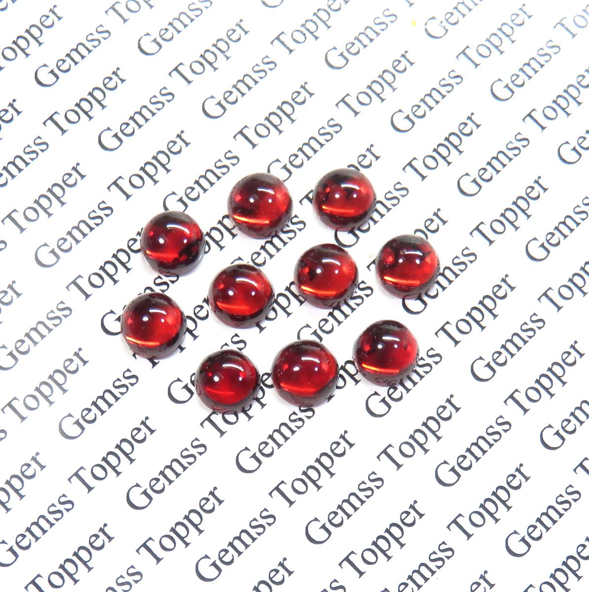 Red Garnet 6x6 mm Round Cabochon